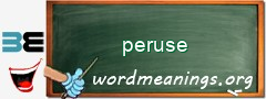 WordMeaning blackboard for peruse